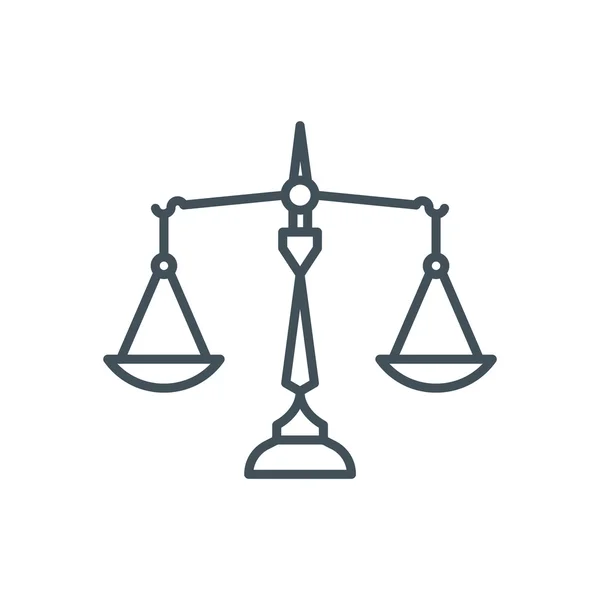 Law, balance icon — Stok Vektör