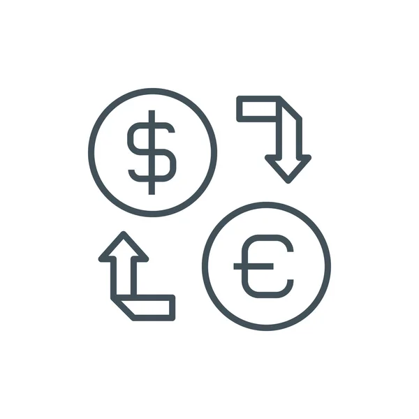 Icono de cambio de divisas — Vector de stock