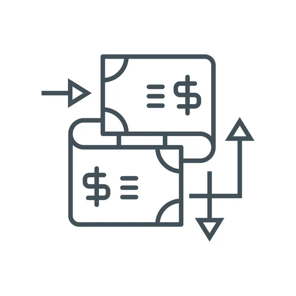 Ícone de transferência bancária — Vetor de Stock