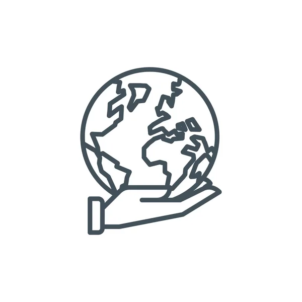 Sla de planeet-pictogram — Stockvector
