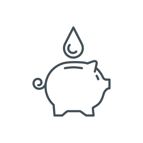 Spara vatten-ikonen — Stock vektor