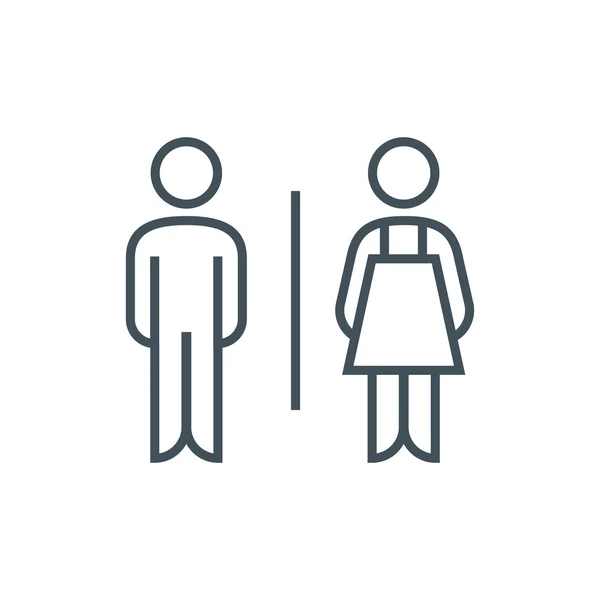 Toilettes, icône des genres — Image vectorielle