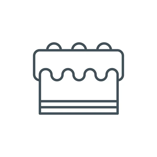 Postre, icono de la torta — Vector de stock