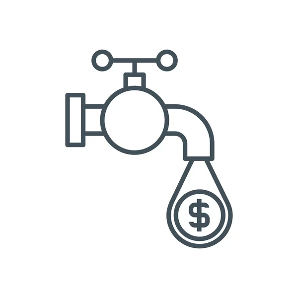 Icono de flujo de dinero — Vector de stock