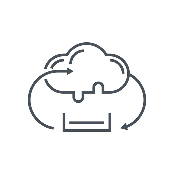 Icône de synchronisation Cloud — Image vectorielle