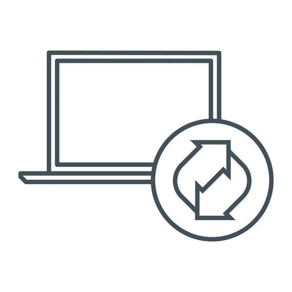 Recycling computerpictogram — Stockvector