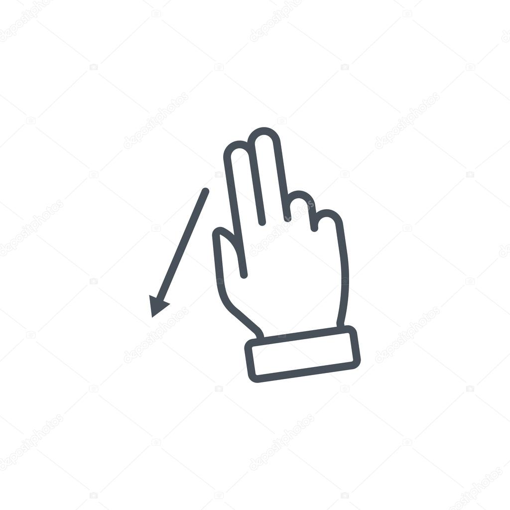 Multi touch, hand, finger, gesture icon