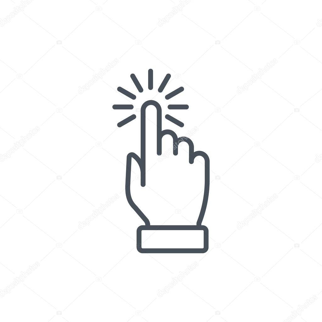 Multi touch, hand, finger, gesture icon