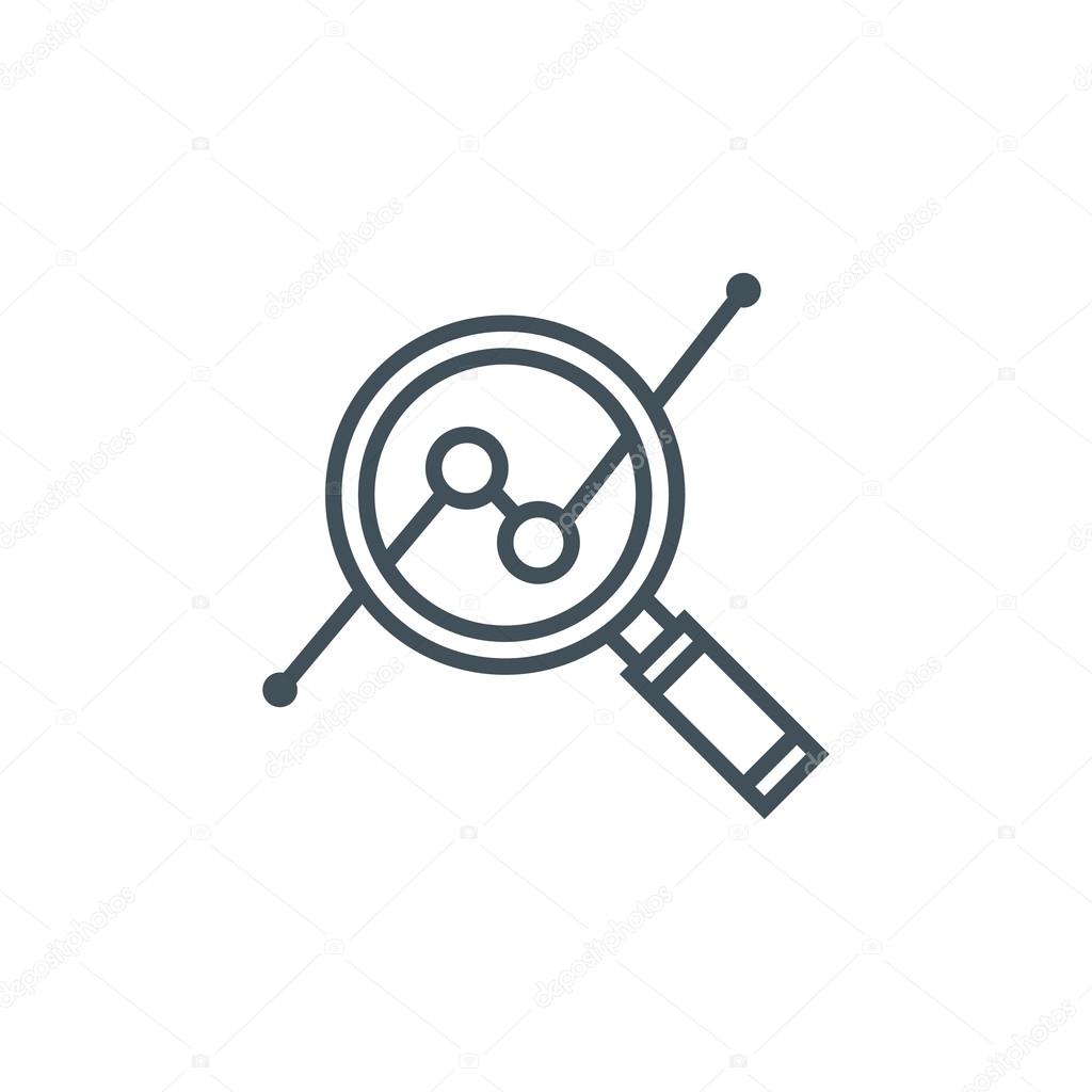 Magnifier analysis icon