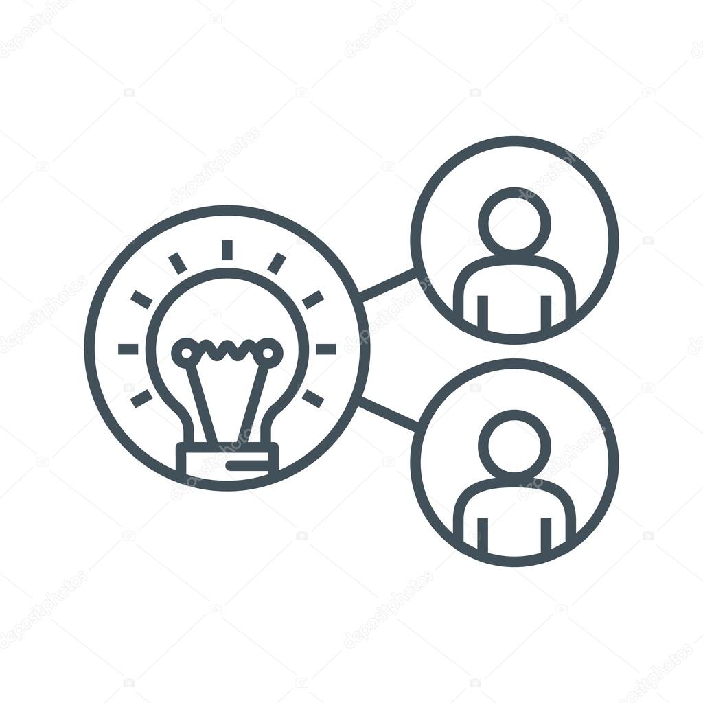 Share ideas icon — Stock Vector © Howcolour #96312656