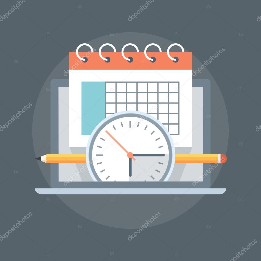 Events Calender flat Style, colorful, vector icon