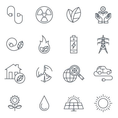 yeşil enerji Icon set