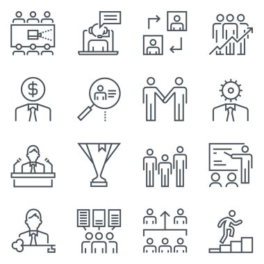 Kurumsal iş Icon set 