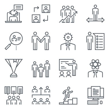 Kurumsal iş Icon set 