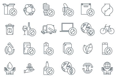 geri dönüşüm Icon set