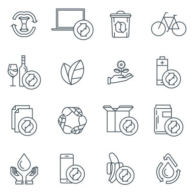 geri dönüşüm Icon set