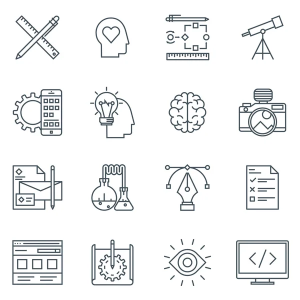 Icon Set für Design und Entwicklung — Stockvektor