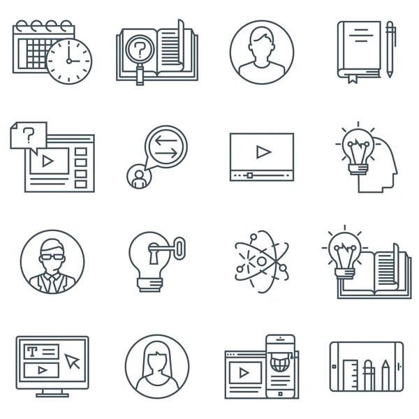 Conjunto de iconos de educación — Vector de stock