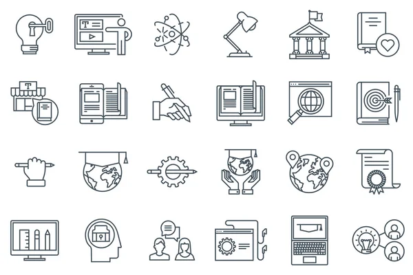 Set di icone di istruzione — Vettoriale Stock