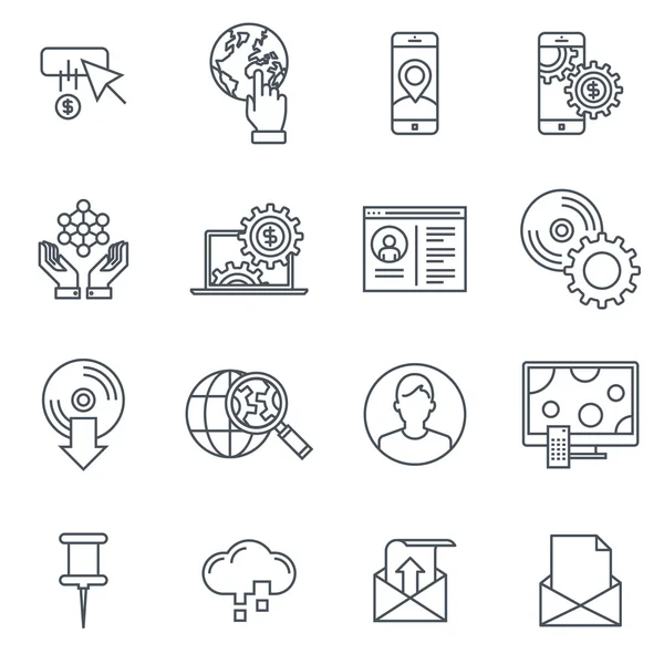 Teknoloji Icon set — Stok Vektör