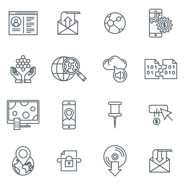 Technológia Icon set — Stock Vector