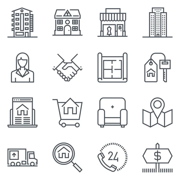 Search for house, real estate icon — Stock Vector