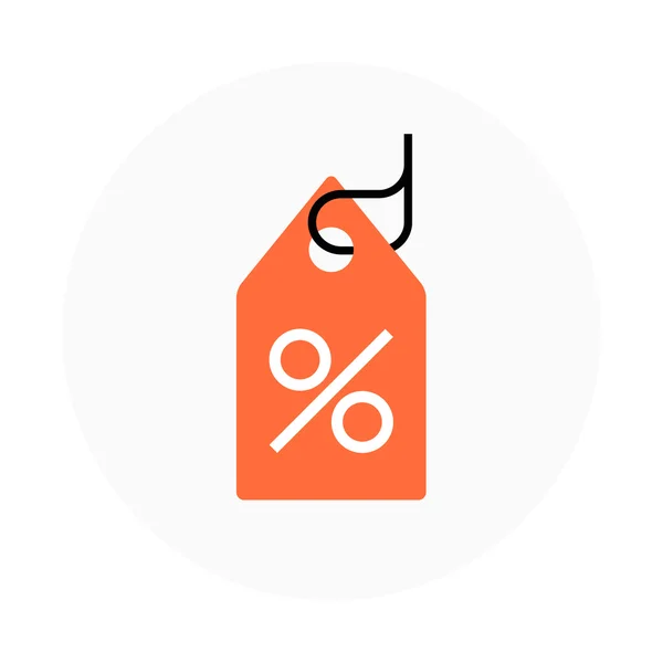 Price tag, discount theme icon — Stockový vektor