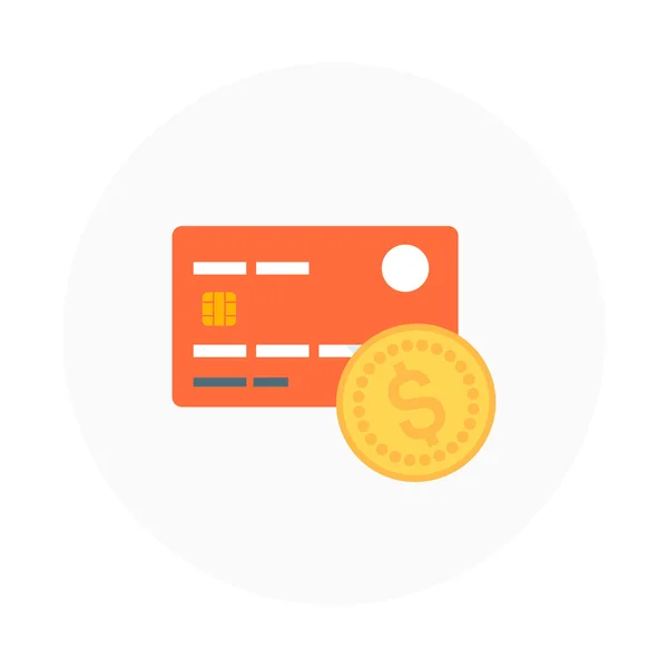 Payment type theme, flat style, colorful, vector icon — Stock vektor