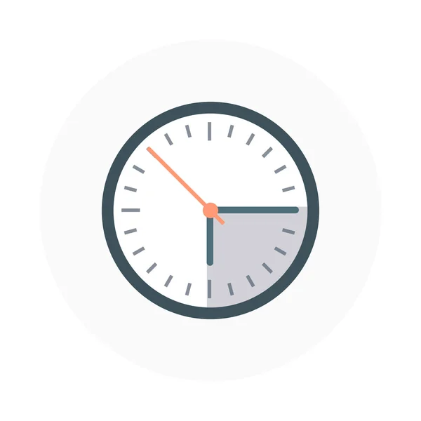 Reloj de estilo plano, colorido, icono de vector — Vector de stock