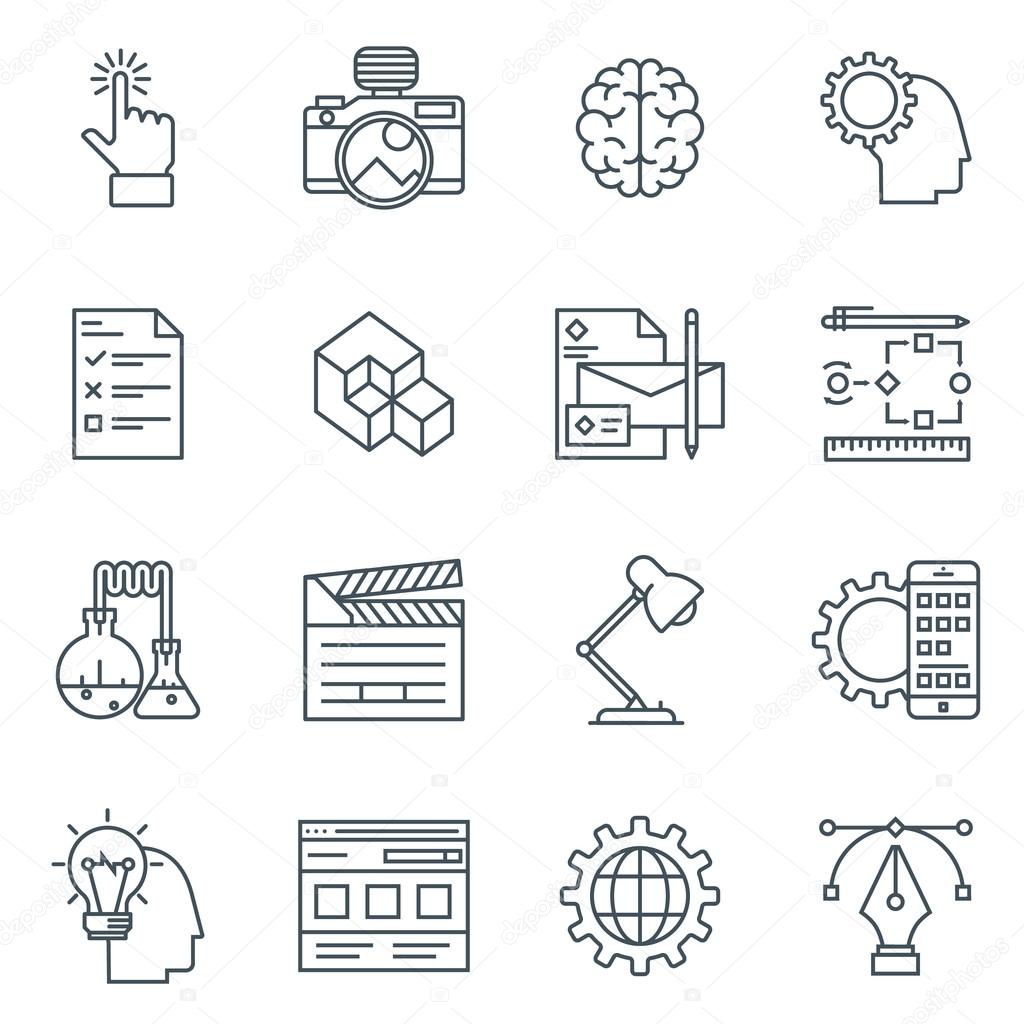 Design and  development icon set