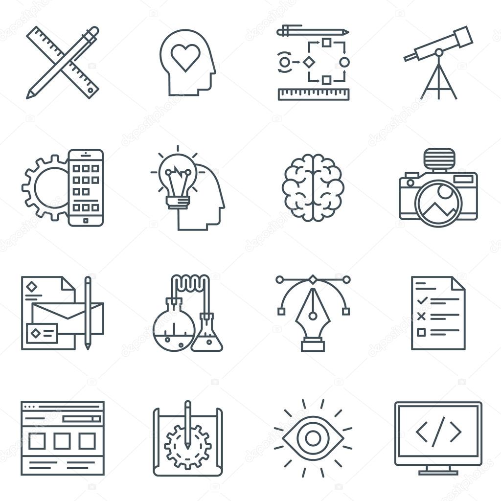 Design and  development icon set