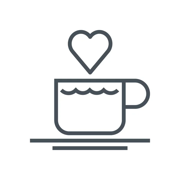 Walentynki-dzień kawy ikona — Wektor stockowy