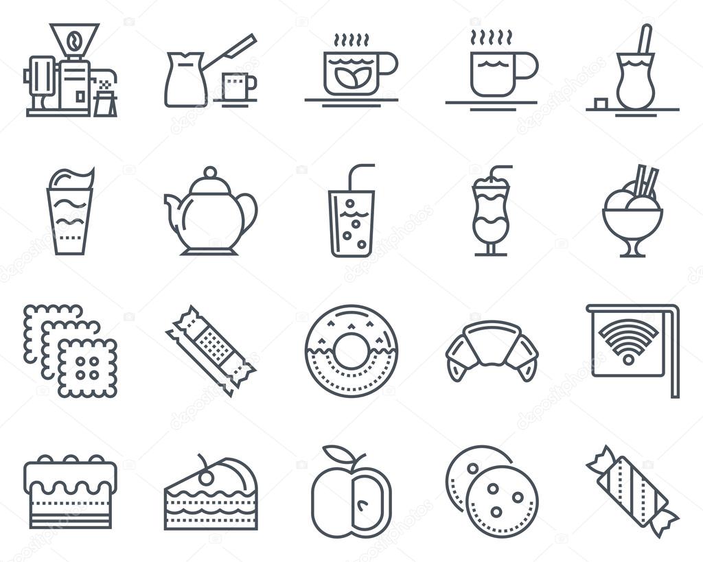 Coffee icon set