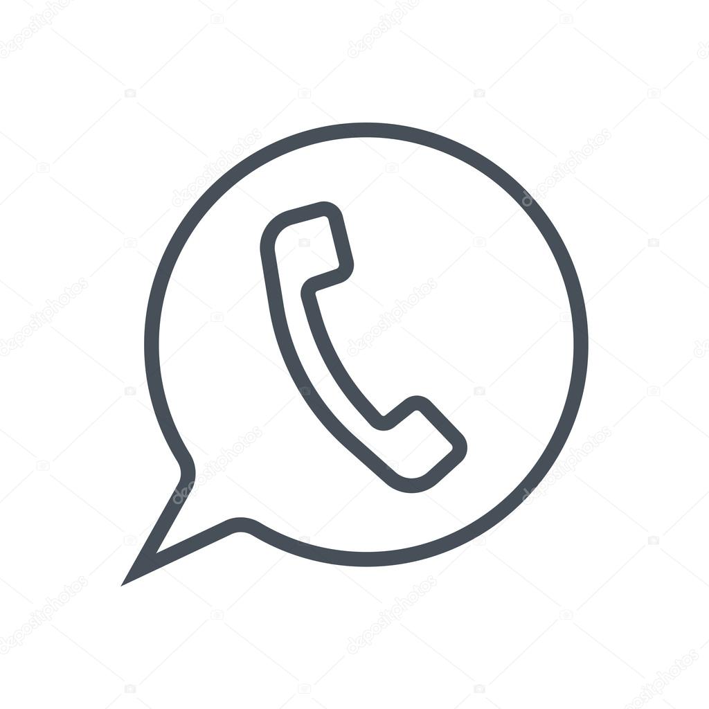 Phone,  speech bubble icon