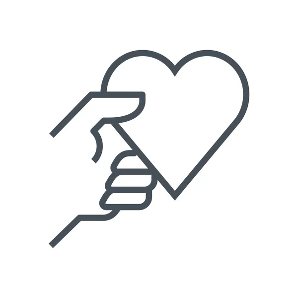 Ge kärlek, överraskning, alla hjärtans dag-ikonen — Stock vektor