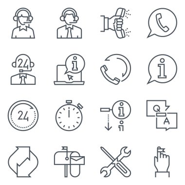 Destek ve tele market Icon set