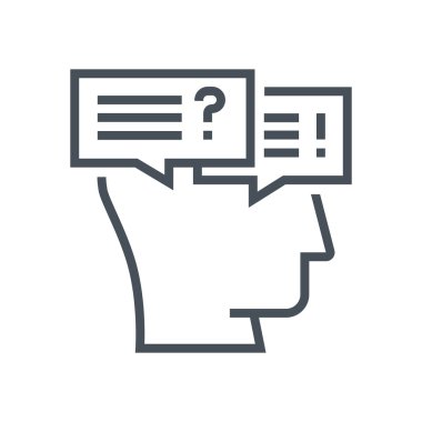 Conflict, discussion icon