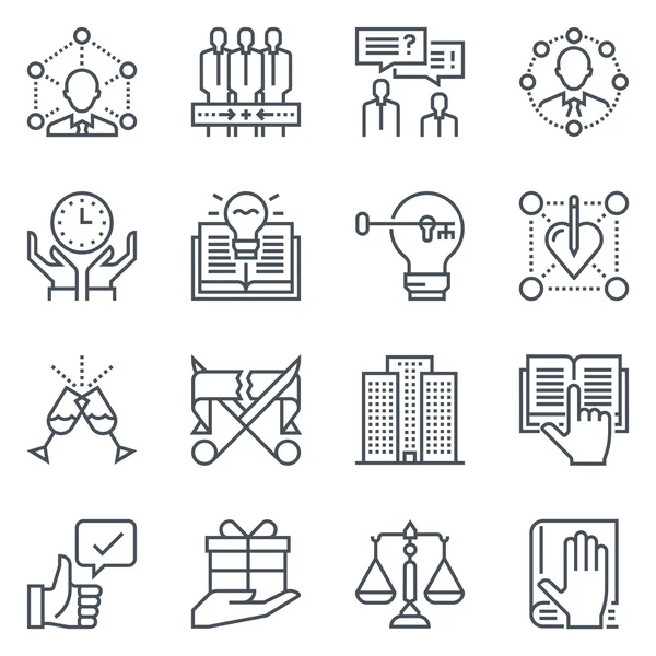 Support and tele market icon set — Stock Vector