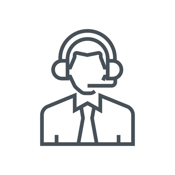 Male customer service icon — Stock Vector