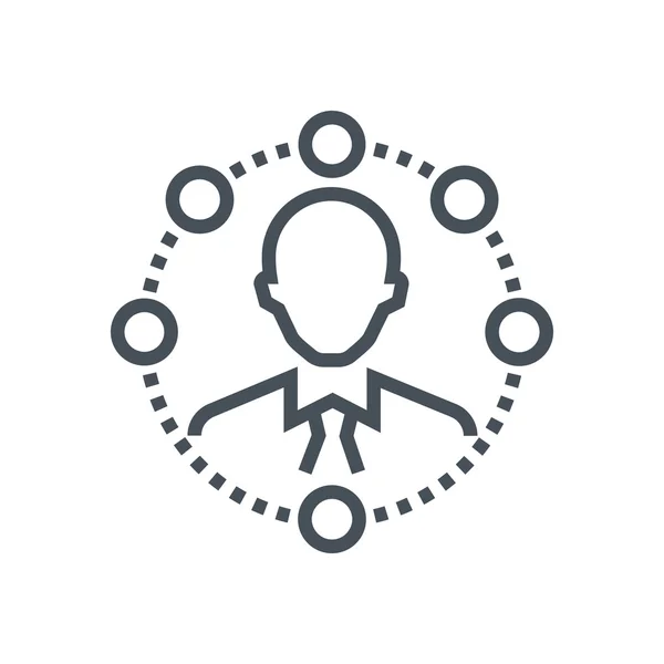 Self organisation icon — Stockvector