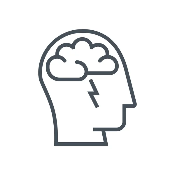 Hersenen bestorming pictogram — Stockvector