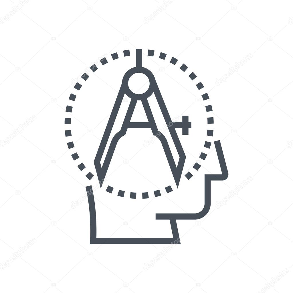 Precision icon suitable for info graphics, websites and print media and  interfaces. Line vector icon. Human face, head, line vector icon.