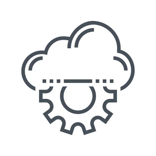 Icône de gestion Cloud — Image vectorielle