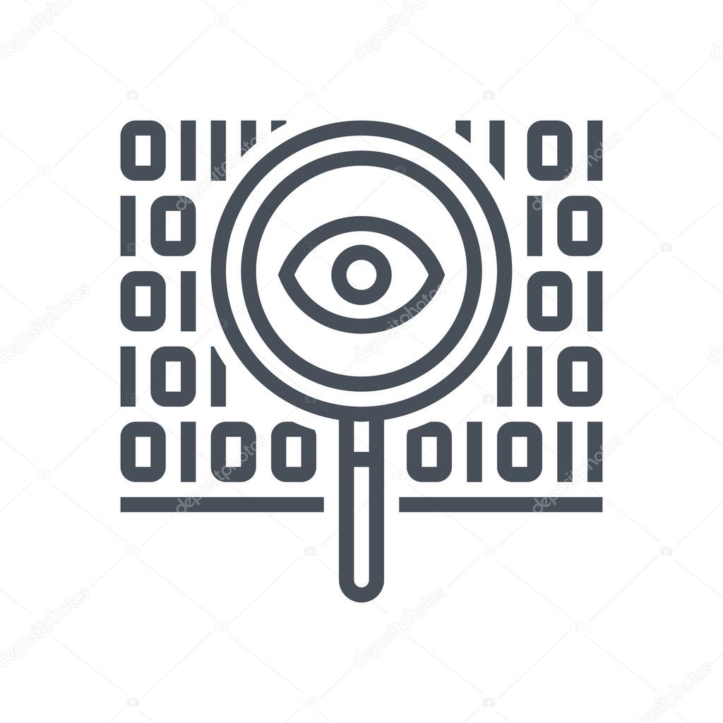 Big data, encryption icon