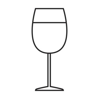 Satırı simgesi kadeh şarap