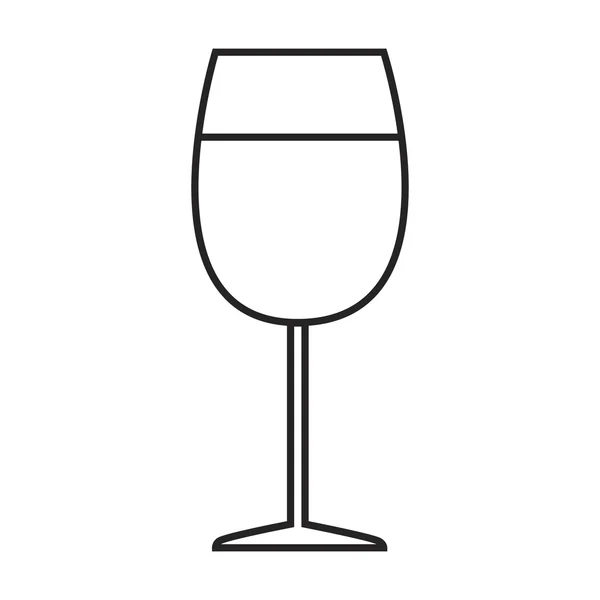 Лінія значок келих вина — стоковий вектор