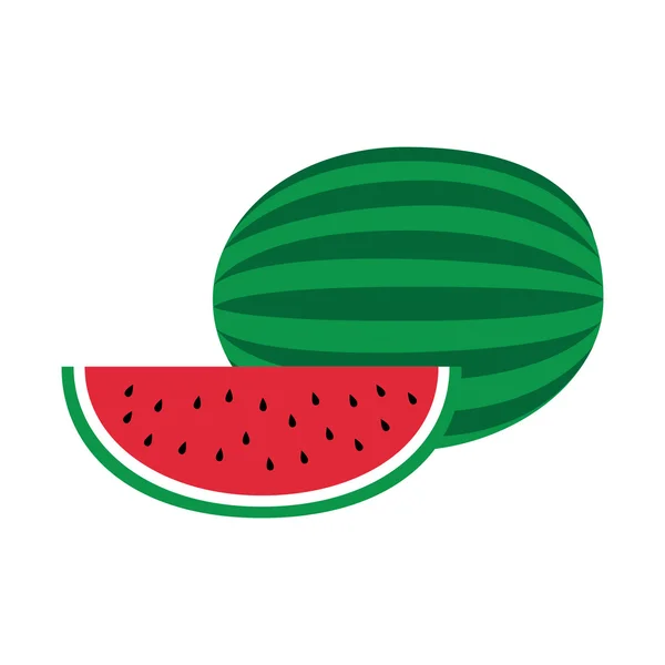 Ploché ikony meloun — Stockový vektor
