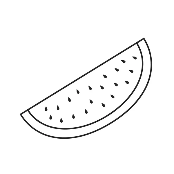 Linie Symbol Wassermelone — Stockvektor