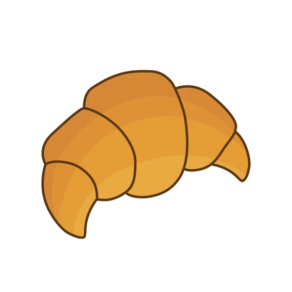 Ploché ikony croissant — Stockový vektor
