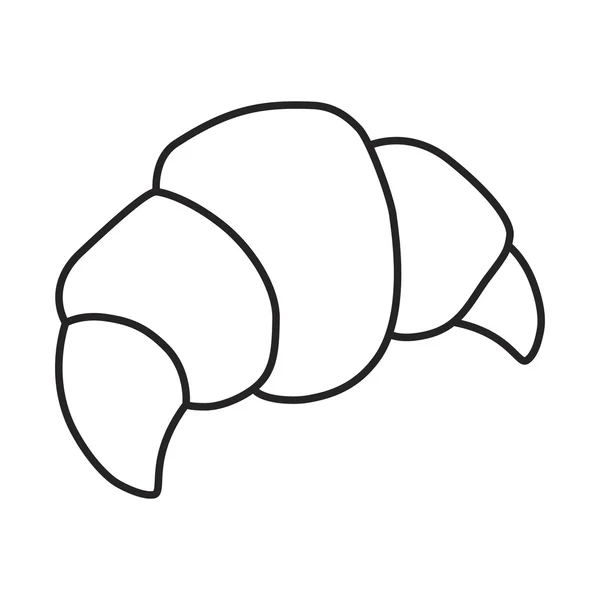 Liniensymbol Croissant — Stockvektor